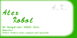 alex kobol business card