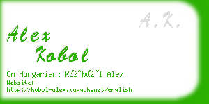 alex kobol business card